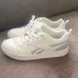 Reebok Classic White and Light Purple Sneakers